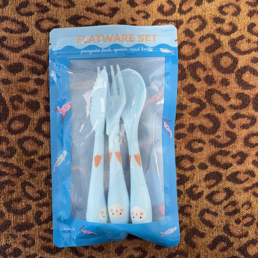 Target Bullseye's Playground Penguin flatware Kids Silverware Fork, Knife, Spoon